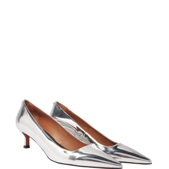 Maje Metallic Silver Heels - Picture 6 of 6